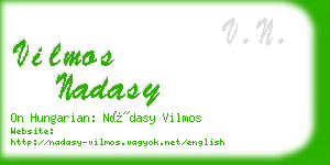 vilmos nadasy business card